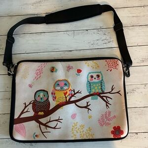 Meffort Inc Novelty Owl Neoprene Laptop Computer Sleeve
Case Bag w Hidden Handle